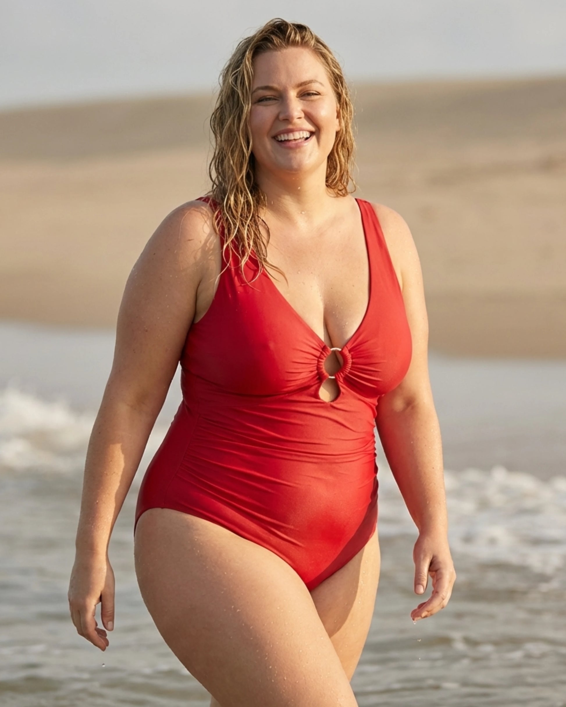 LumaShape Swimsuit — detail bandjes en halslijn